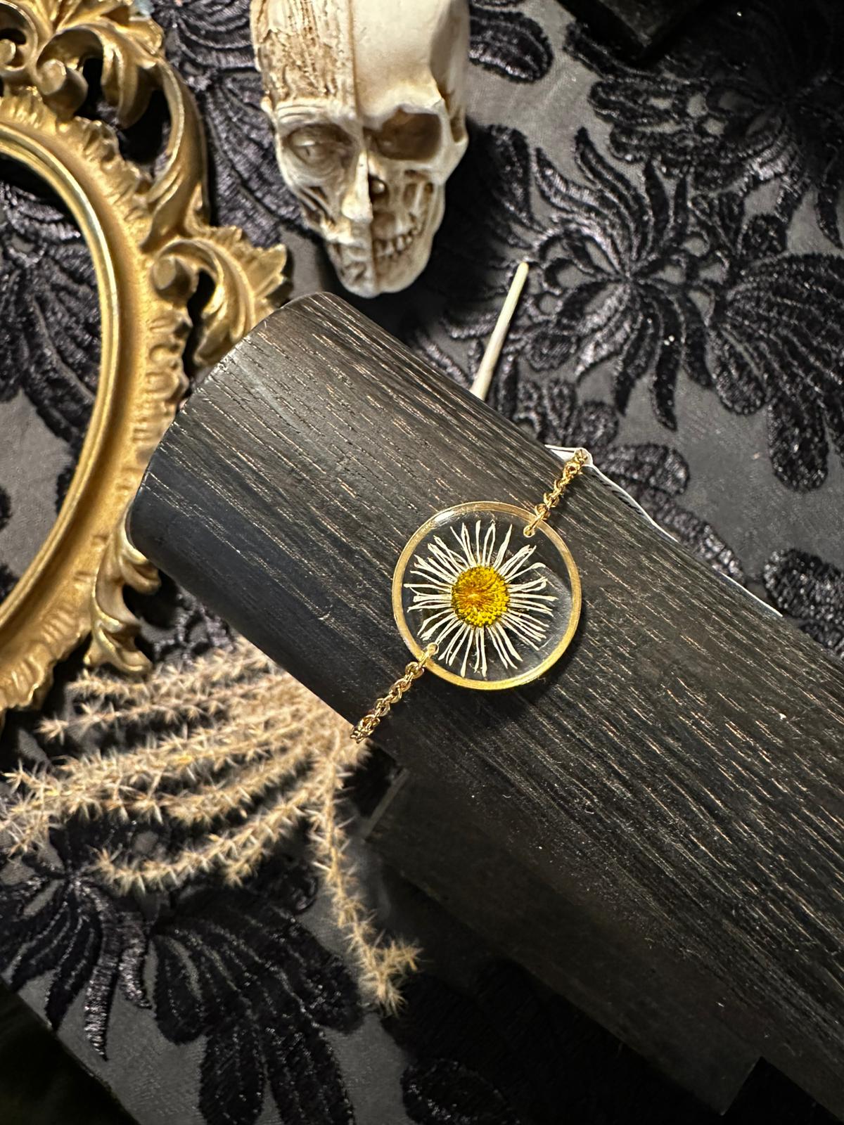 bracelet paquerette dorée